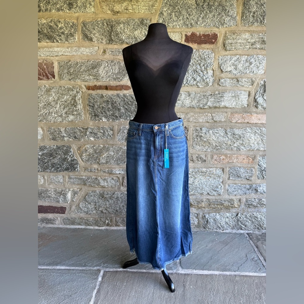 Johnny Was Blue Denim Maxi Skirt